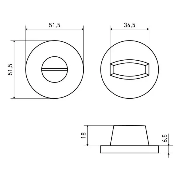 Завертка дверная АЛЛЮР АРТ BK-R9 BL(01150) матовый черный