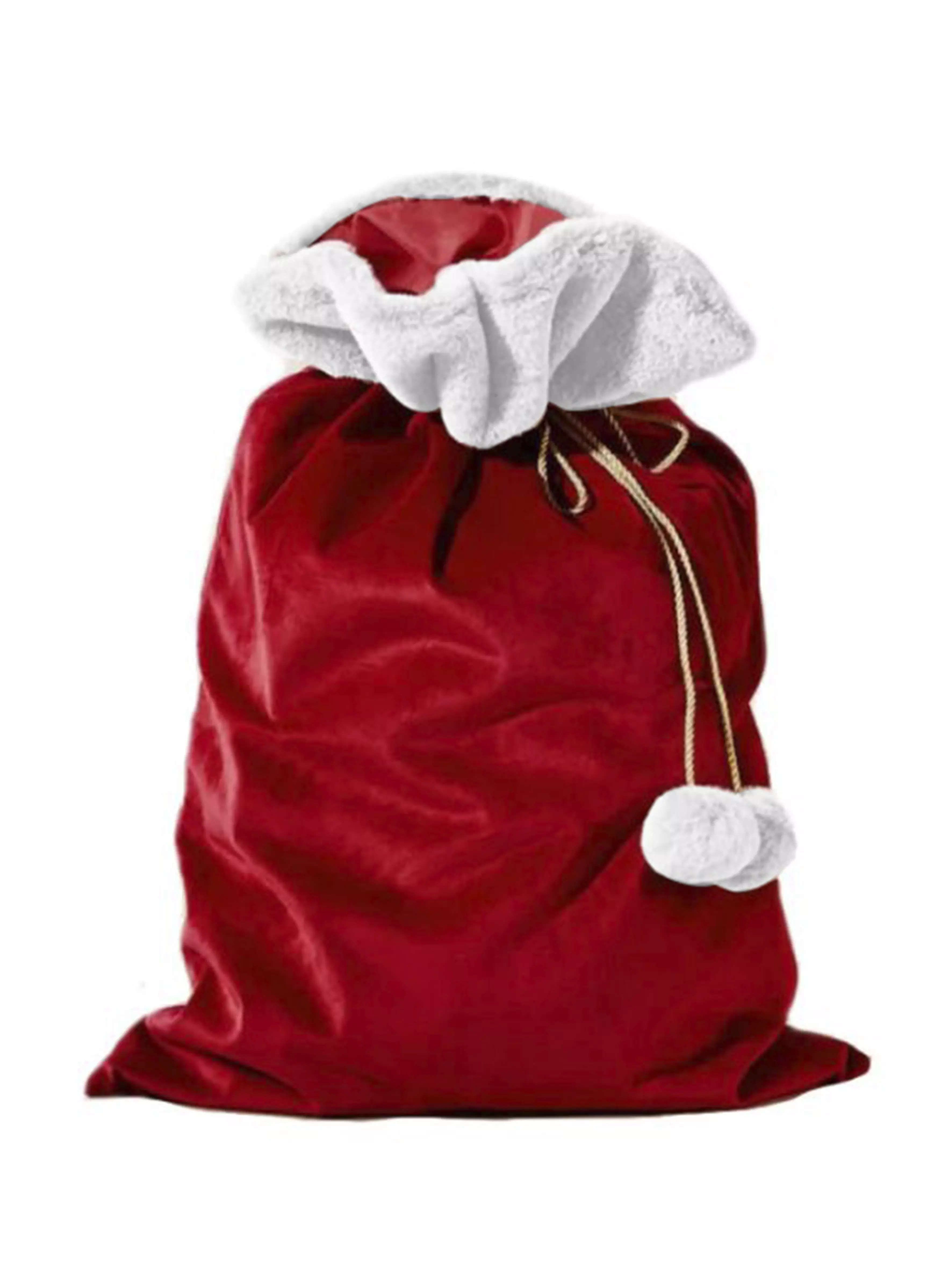 Мешок для подарка из бархата (полиэстэр), плотностью 250 гр с затяжным шнурком 20*30см 90610