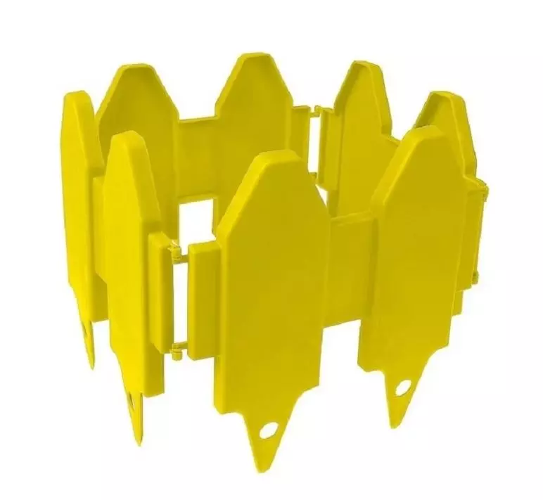 Забор декоративный пластик Дощечки желтый (длина-3,04 м, высота-27 см)