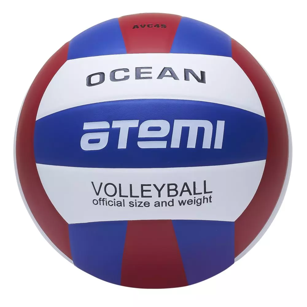Мяч волейбольный ATEMI OCEAN, синт. кожа PU, AVC4S син-красн-бел
