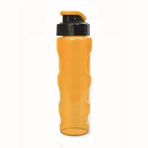 Бутылка для воды со шнурком 700 мл HEALTH and FITNESS, anatomic, жёлтый КК0162
