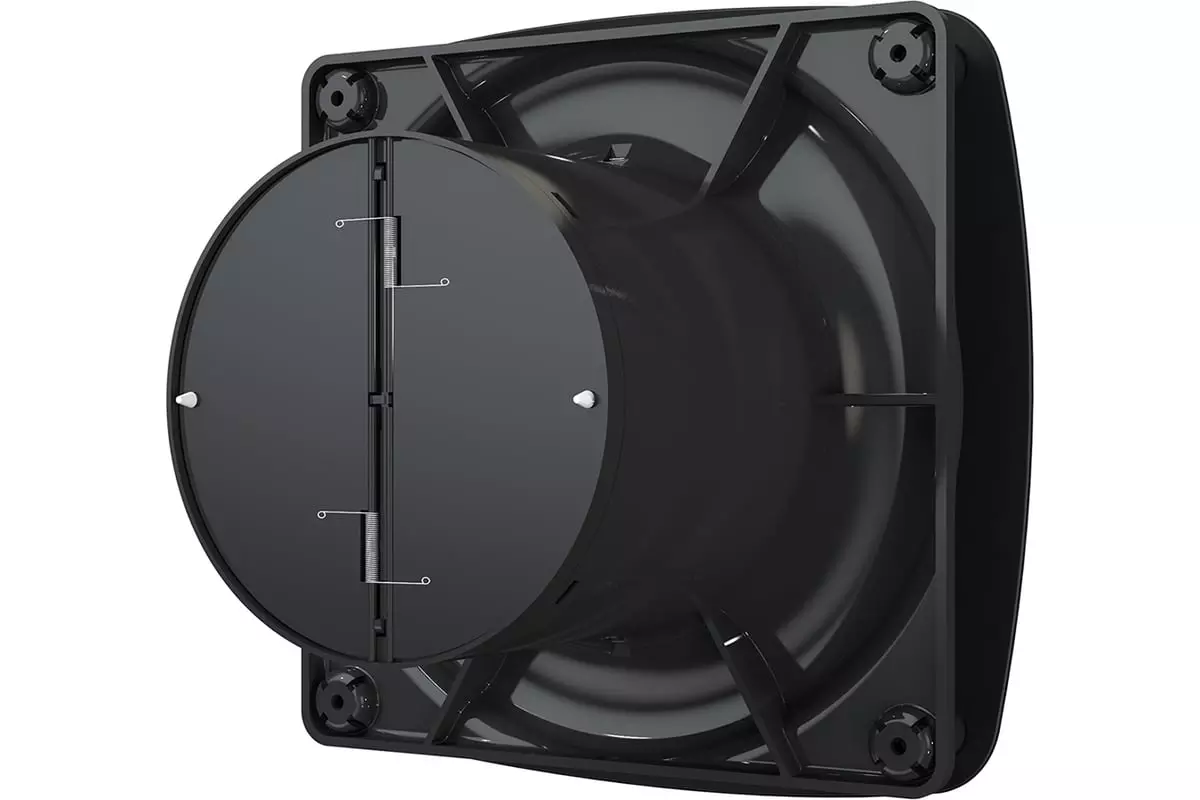 Вентилятор накладной D100 обратный клапан DICITI RIO 4C Matt black