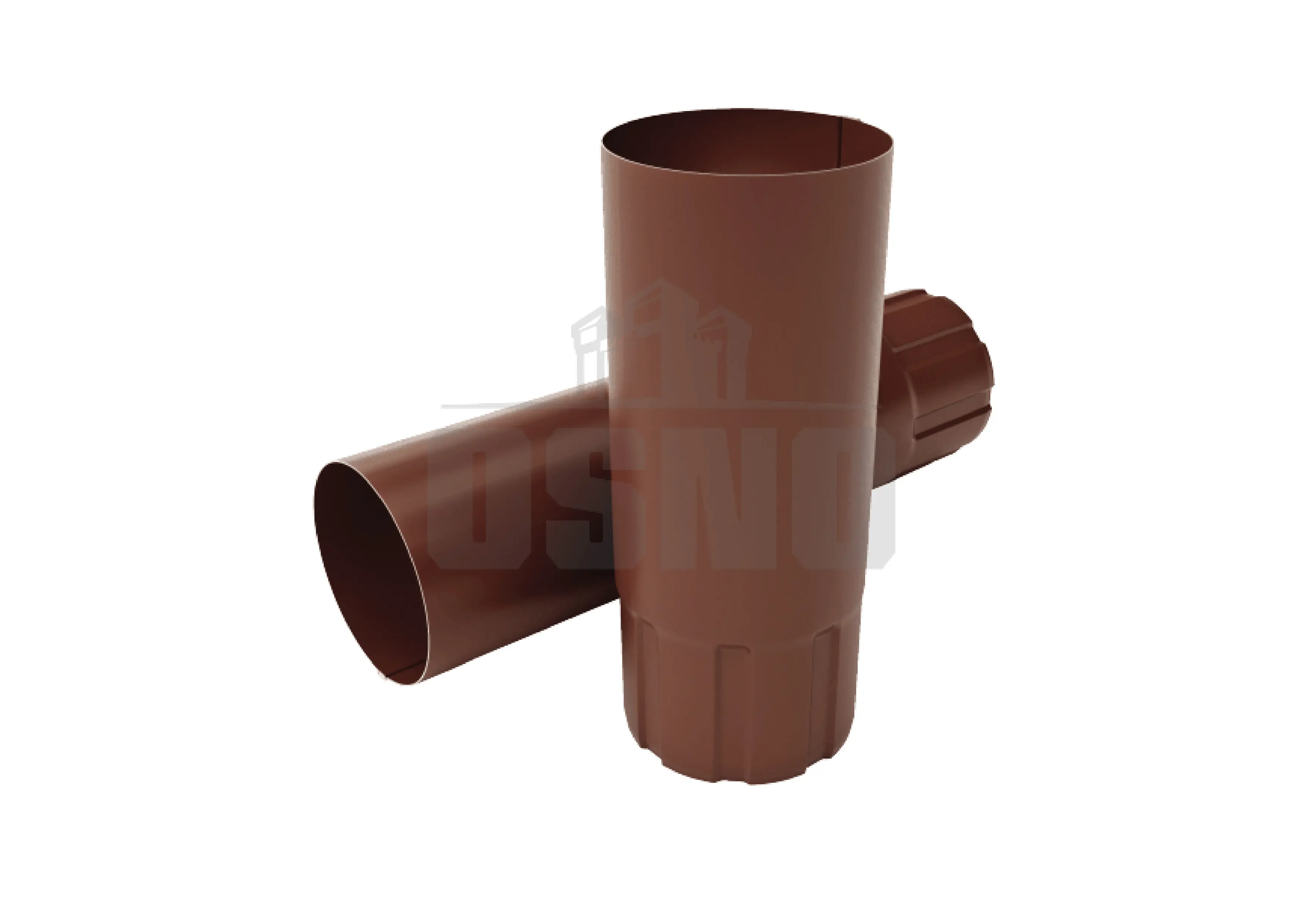 Труба круглая 3 м 125*90 мм OSNO шоколад (RAL 8017)