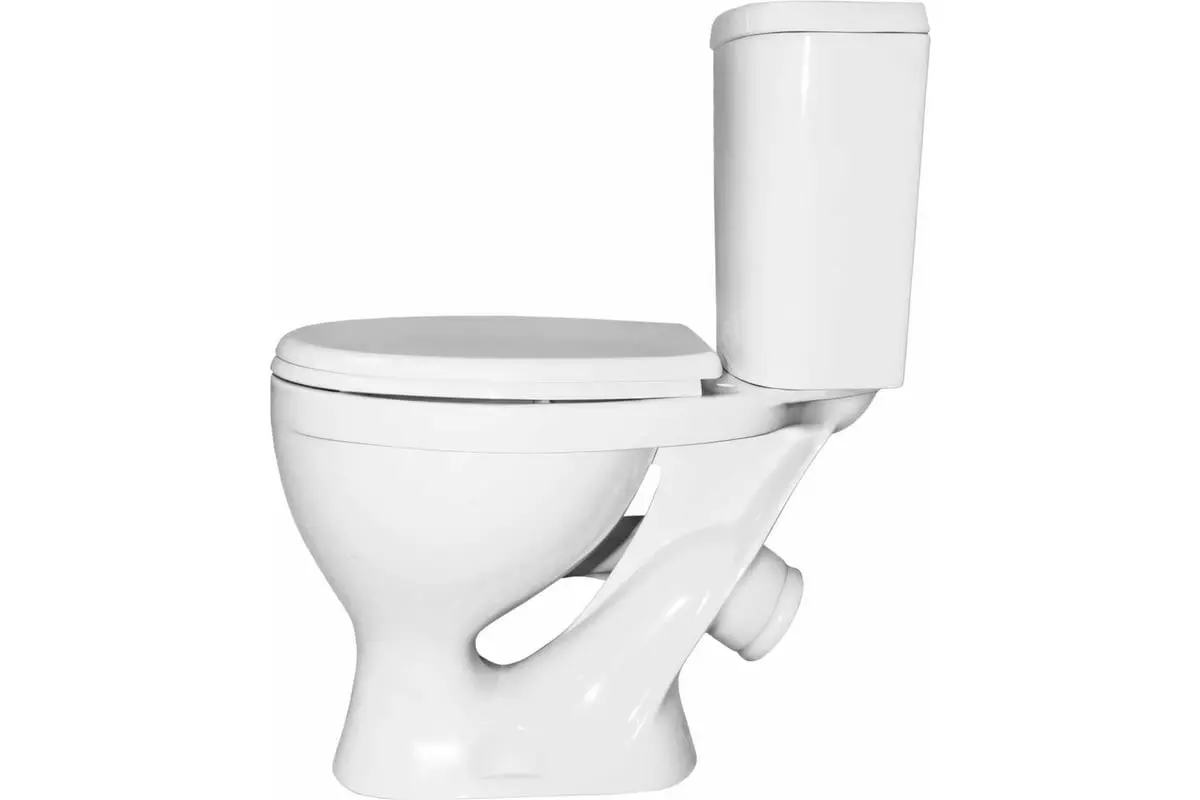 Унитаз Sanita Формат Эконом косой выпуск, ниж. подвод, 1-режимный слив, сиденье полипропилен