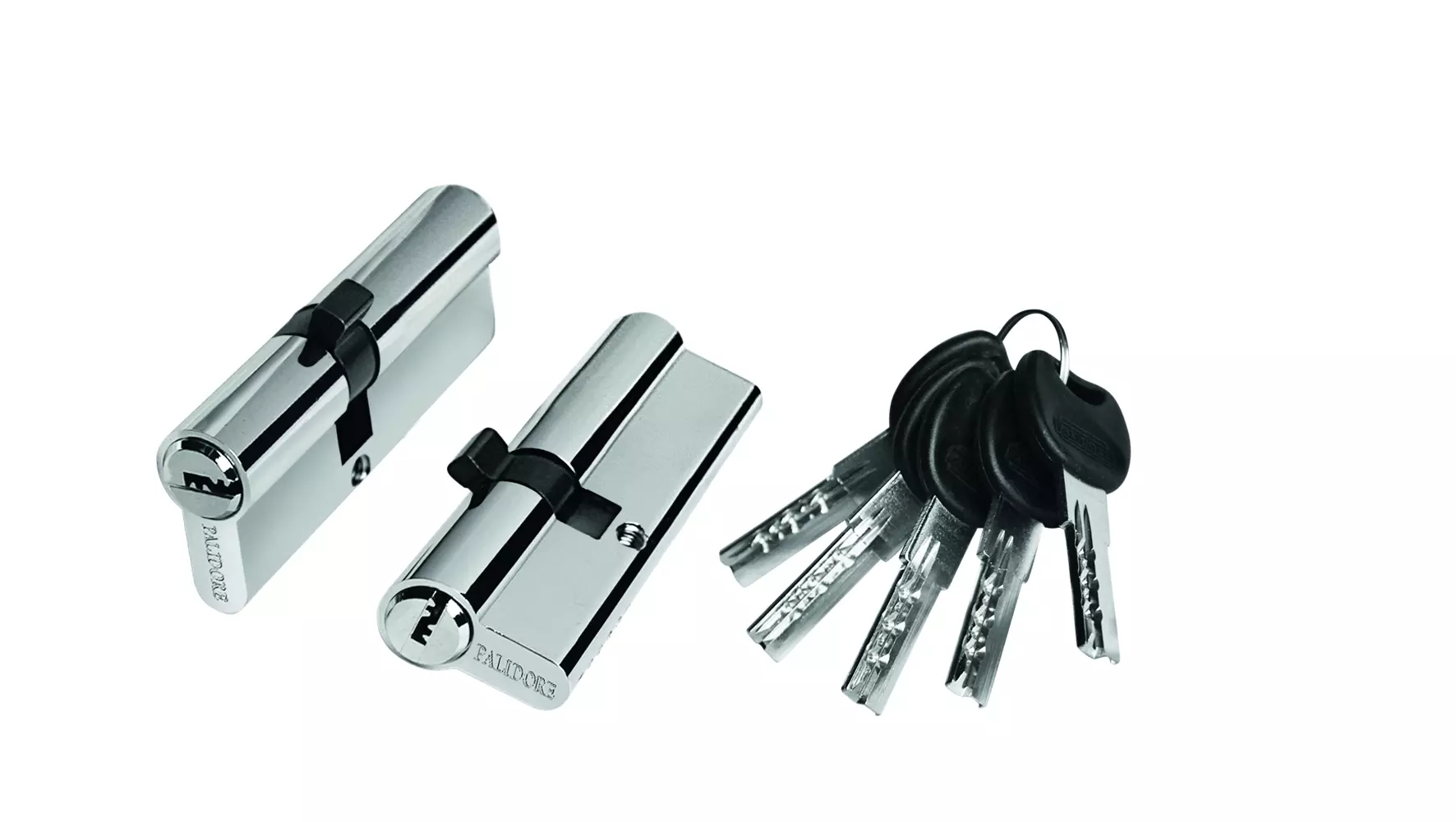 Цилиндровый механизм 80 мм (35/45) ключ/ключ, хром PALIDORE 98760923