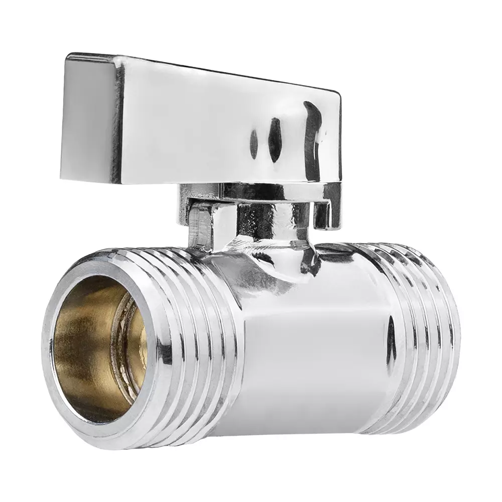 Кран-мини 1/2&quot; НР, ХРОМ-POLISH.латунь, ГОСТ, MPF