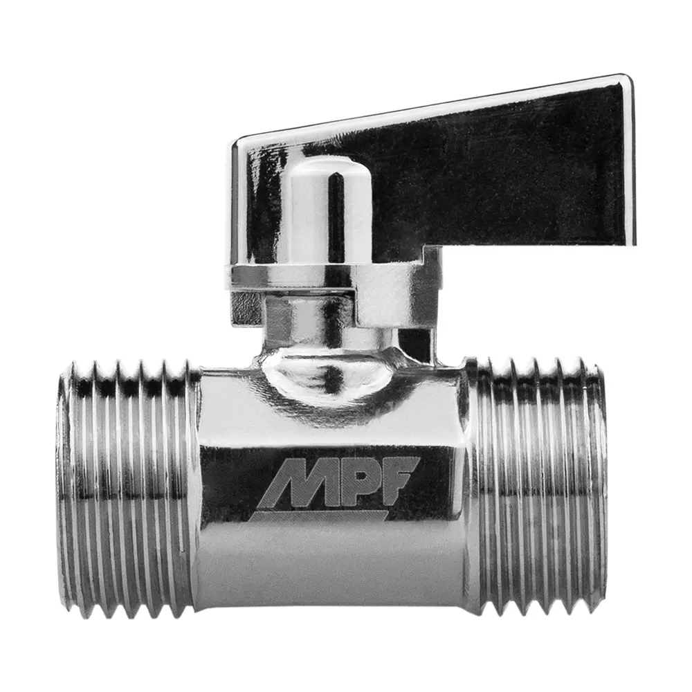 Кран-мини 1/2&quot; НР, ХРОМ-POLISH.латунь, ГОСТ, MPF