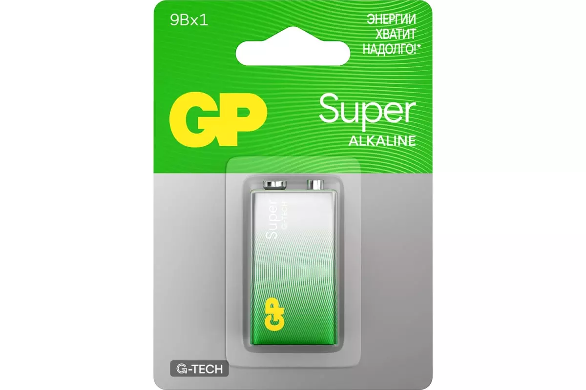 Батарейка Крона 6LR61 9В 1шт GP Super