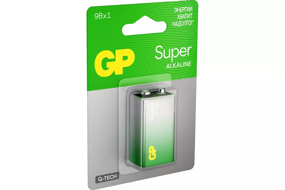 Батарейка Крона 6LR61 9В 1шт GP Super