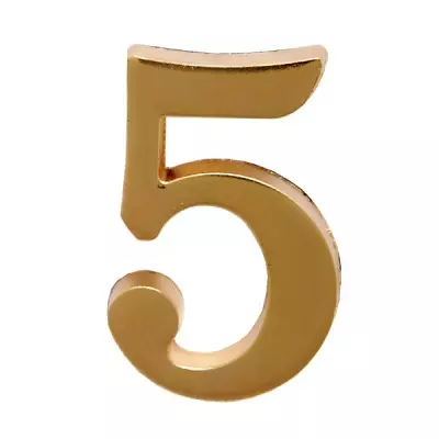 Номер на дверь &quot;5&quot; золото &quot;АЛЛЮР&quot; металл