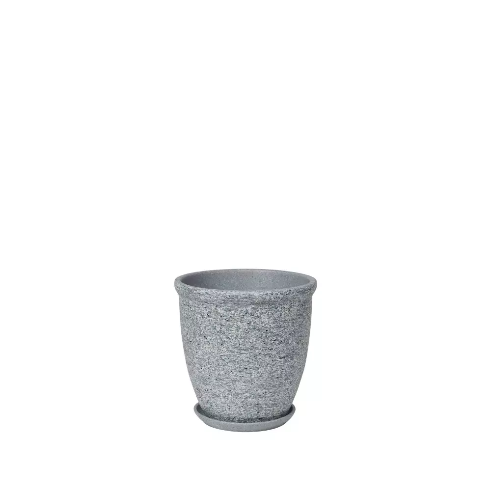 Керамический горшок Готика шнур Серый камень d-12 см 0,8 л