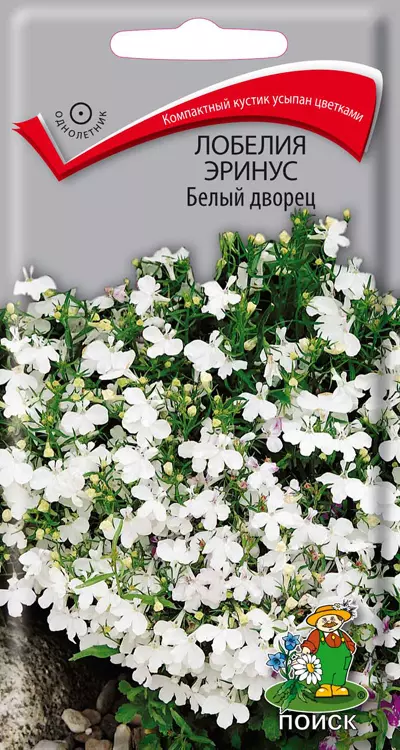 Семена цветов Лобелия Белый дворец 0.1 г (Поиск)
