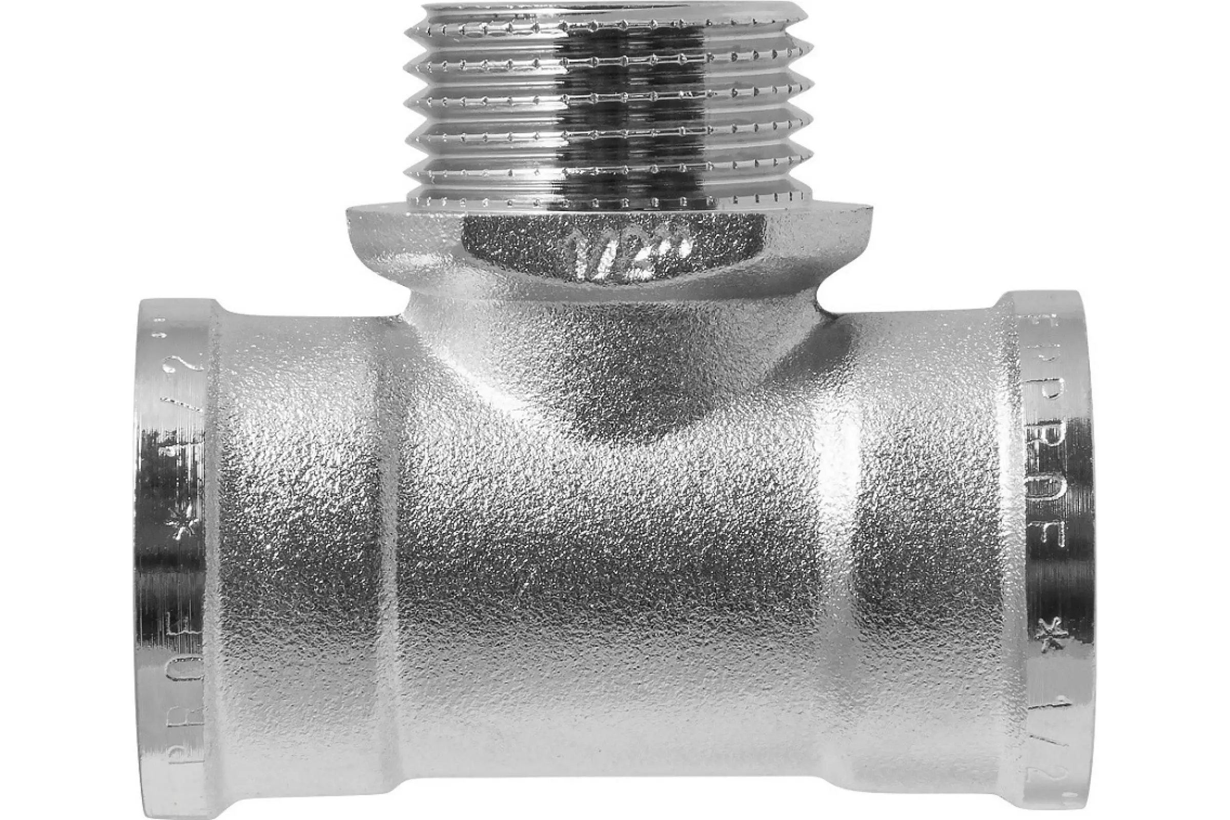 Тройник 1/2" ВР/НР/ВР никель с ограничителем MPF ИС.072066