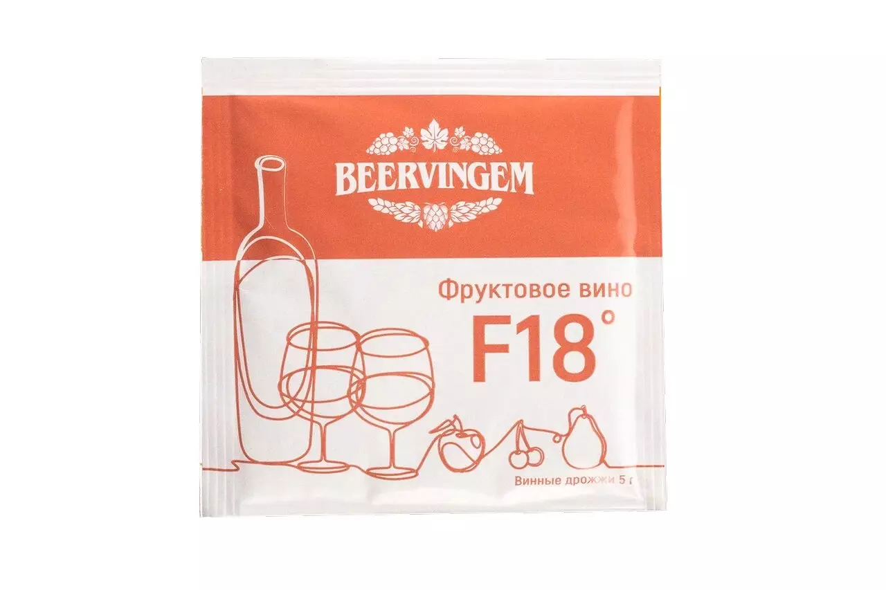 Винные дрожжи Beervingem Fruit Wine F18 5 г — купить по выгодной цене в  интернет-магазине Колорлон