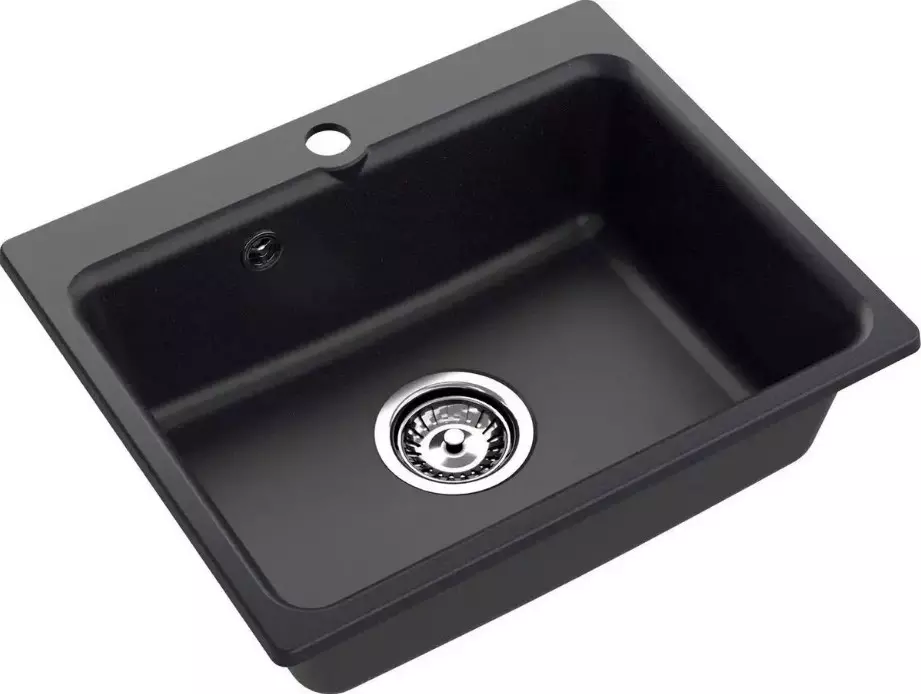 Кварцевая мойка для кухни 52х43х16 см Reflexion Optima RX0952BL черный, прямоугольная