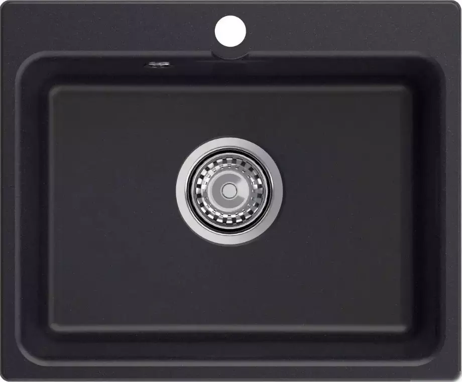 Кварцевая мойка для кухни 52х43х16 см Reflexion Optima RX0952BL черный, прямоугольная