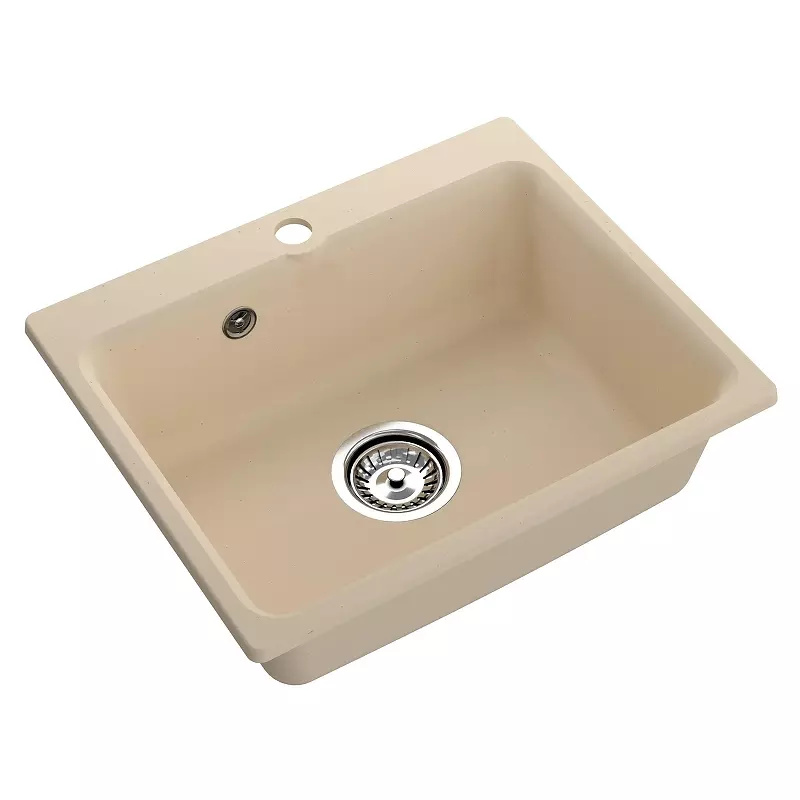 Кварцевая мойка для кухни 52х43х16 см Reflexion Optima RX0952BE бежевый, прямоугольная