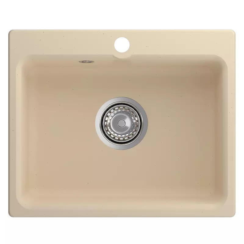 Кварцевая мойка для кухни 52х43х16 см Reflexion Optima RX0952BE бежевый, прямоугольная
