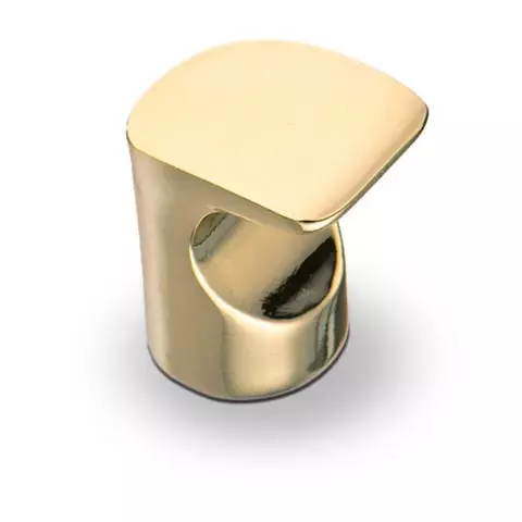 Ручка-кнопка, K-1100 OT, 17х22х24мм, металл, золото