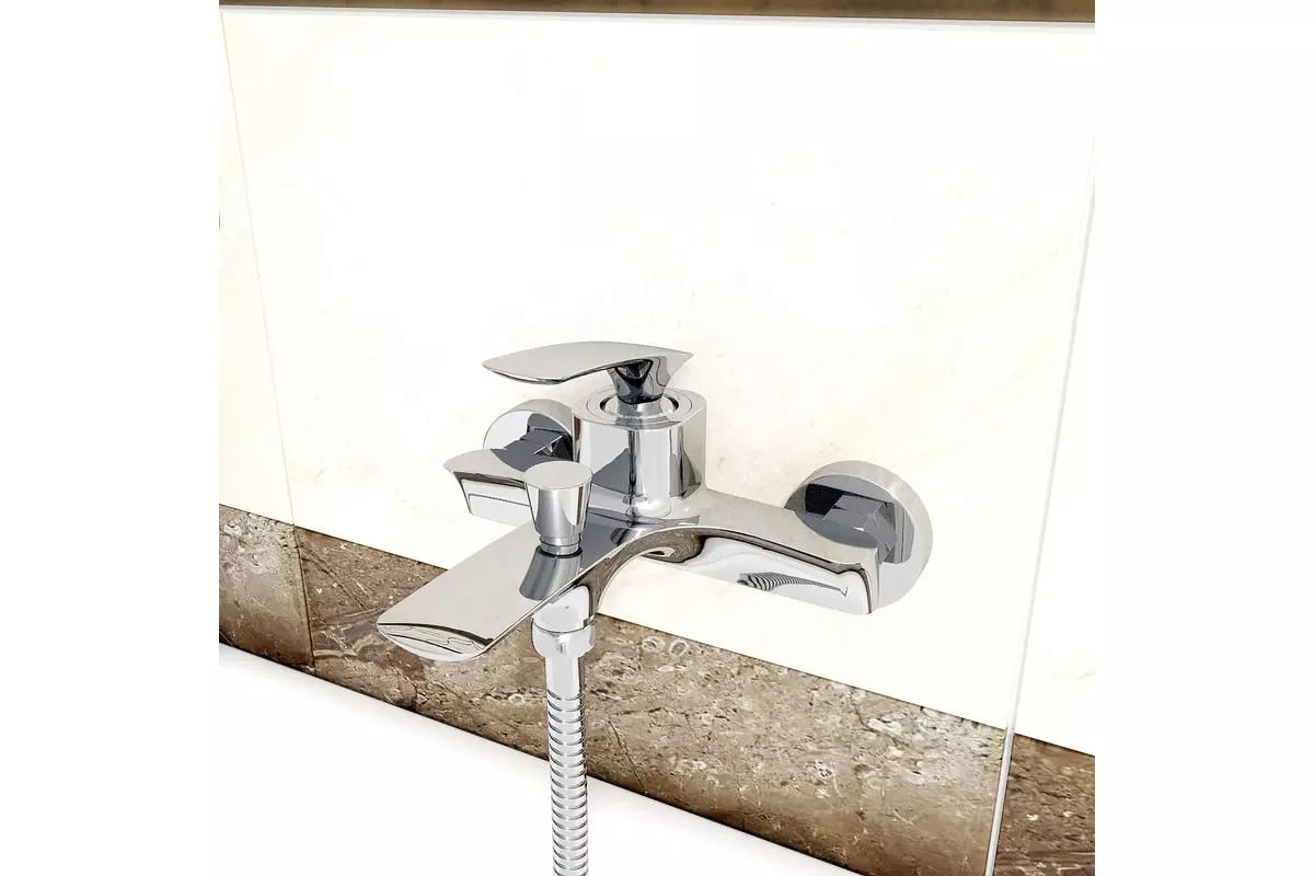 Смеситель для ванны, короткий излив, хром, TOKITO TOK-FUJ-1014, латунь