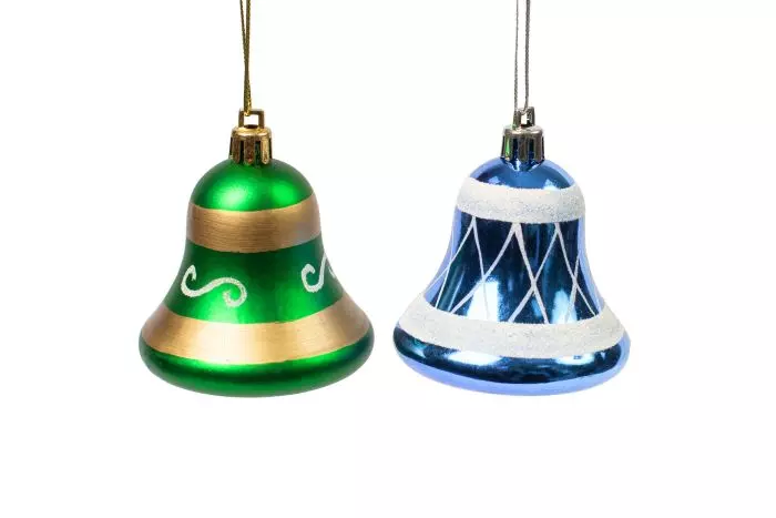 Елочные игрушки Колокольчики синий и зеленый (2 шт), пластик, 15X16X6 см, 79310