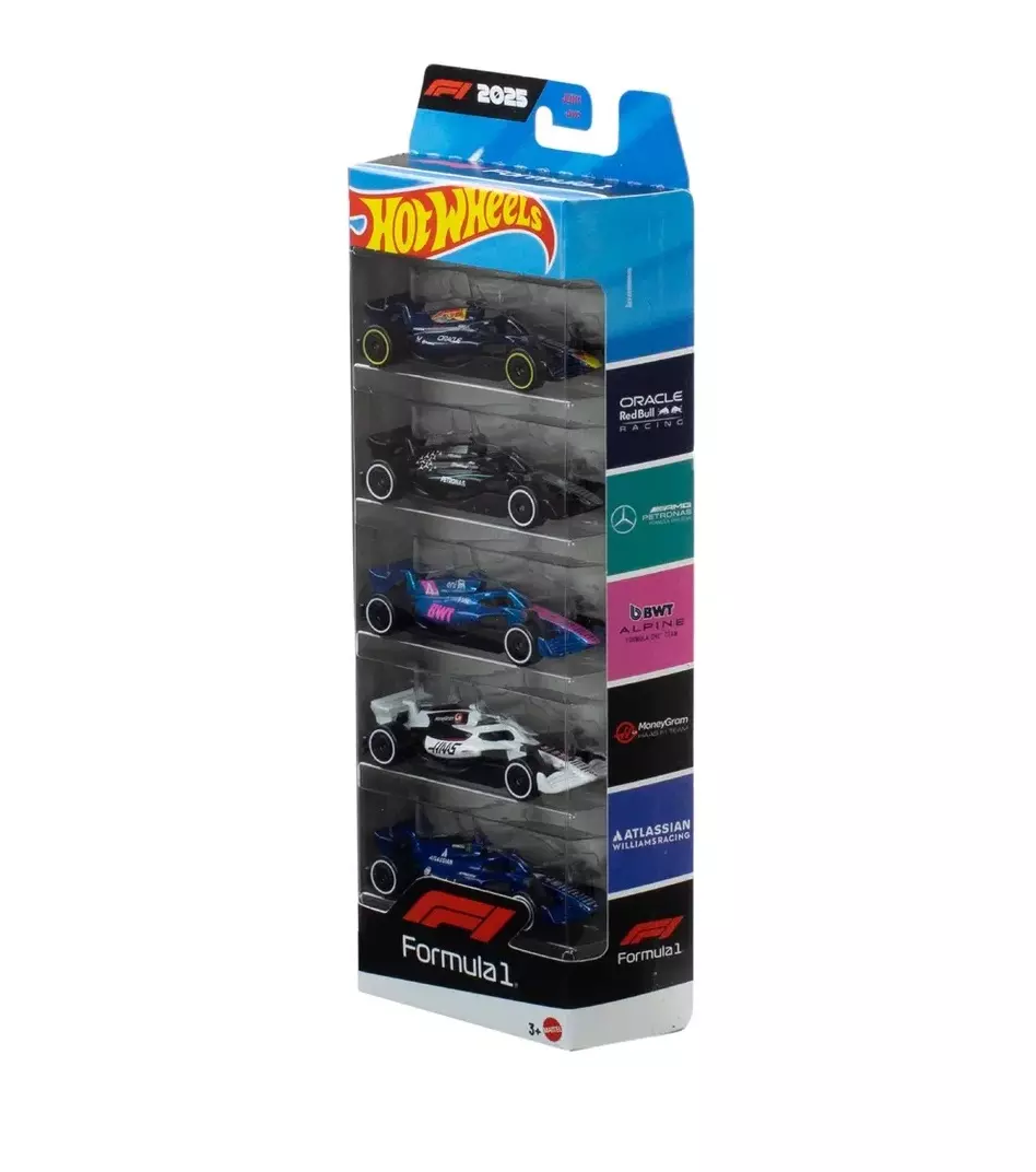 Hot Wheels, игровой набор машинок (5шт.), тематический Формула-1, Хот Вилс Mattel, JLN11