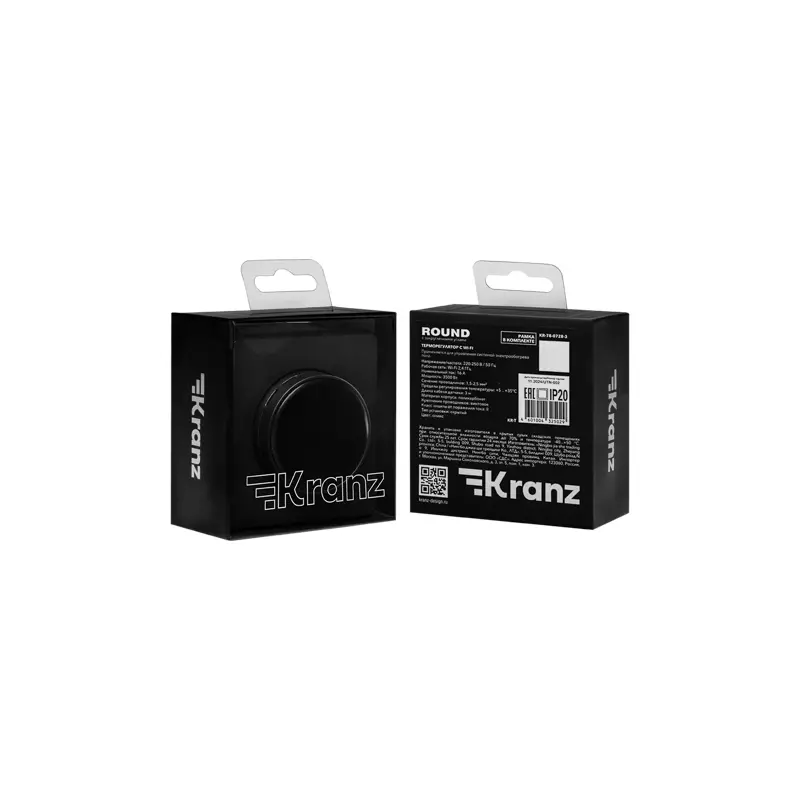 Терморегулятор встраиваемый Wi-Fi оникс Kranz Miele Round KR-78-0728-3