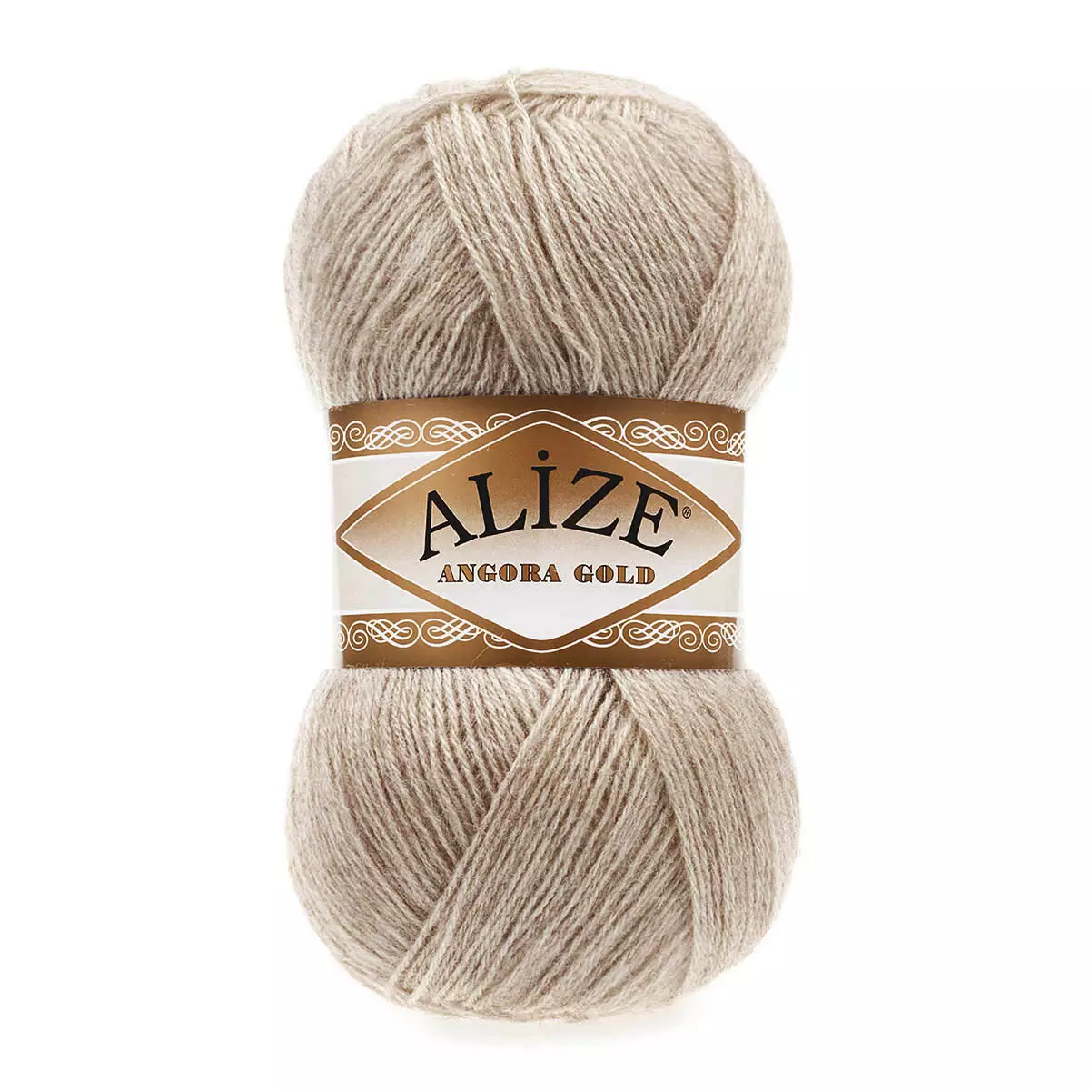 Пряжа Alize Angora Gold 100гр 550м бежевый меланж 80%акр, 20%шерсть