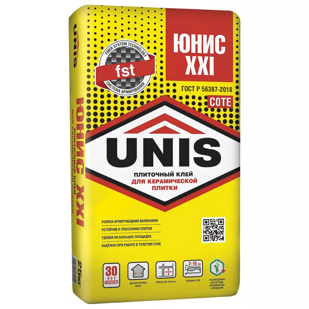 Клей для плитки Unis XXI 25 кг