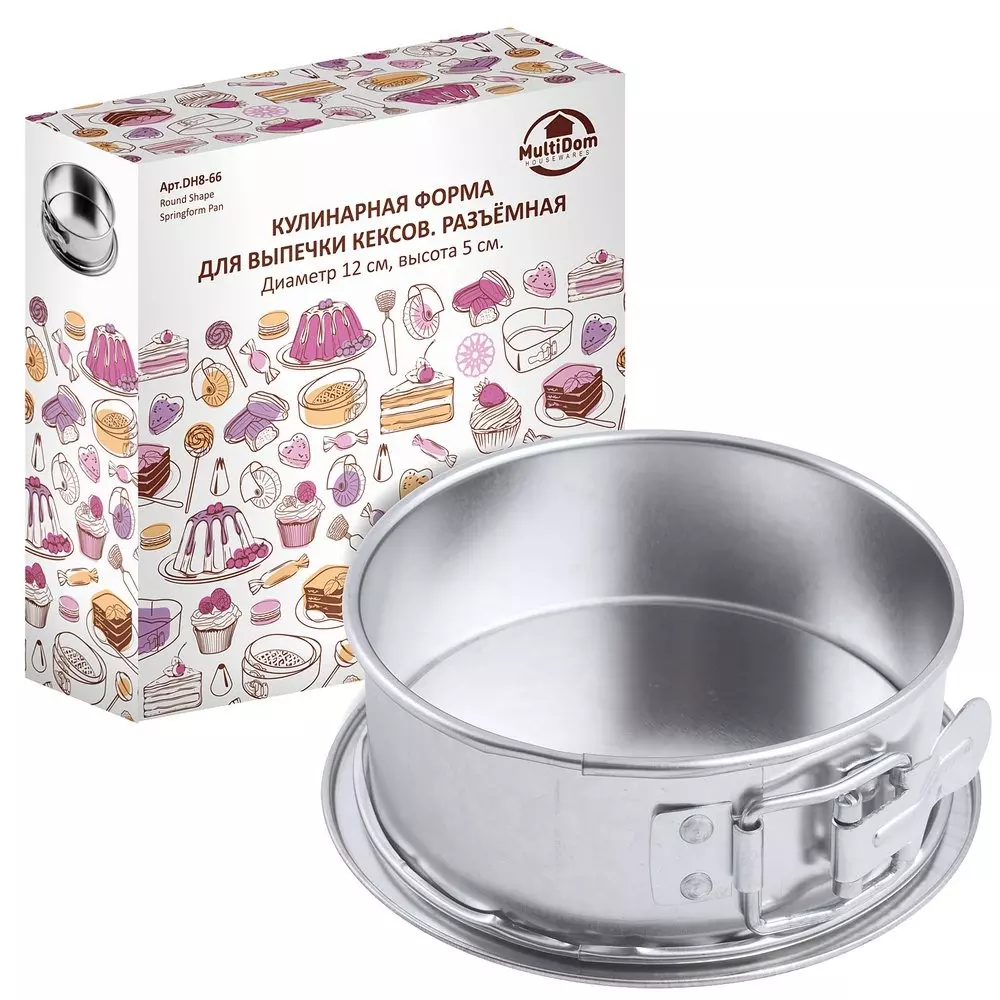 Кулинарная форма для выпечки, разъемная, d-12; h-5 см, металл, DH8-66