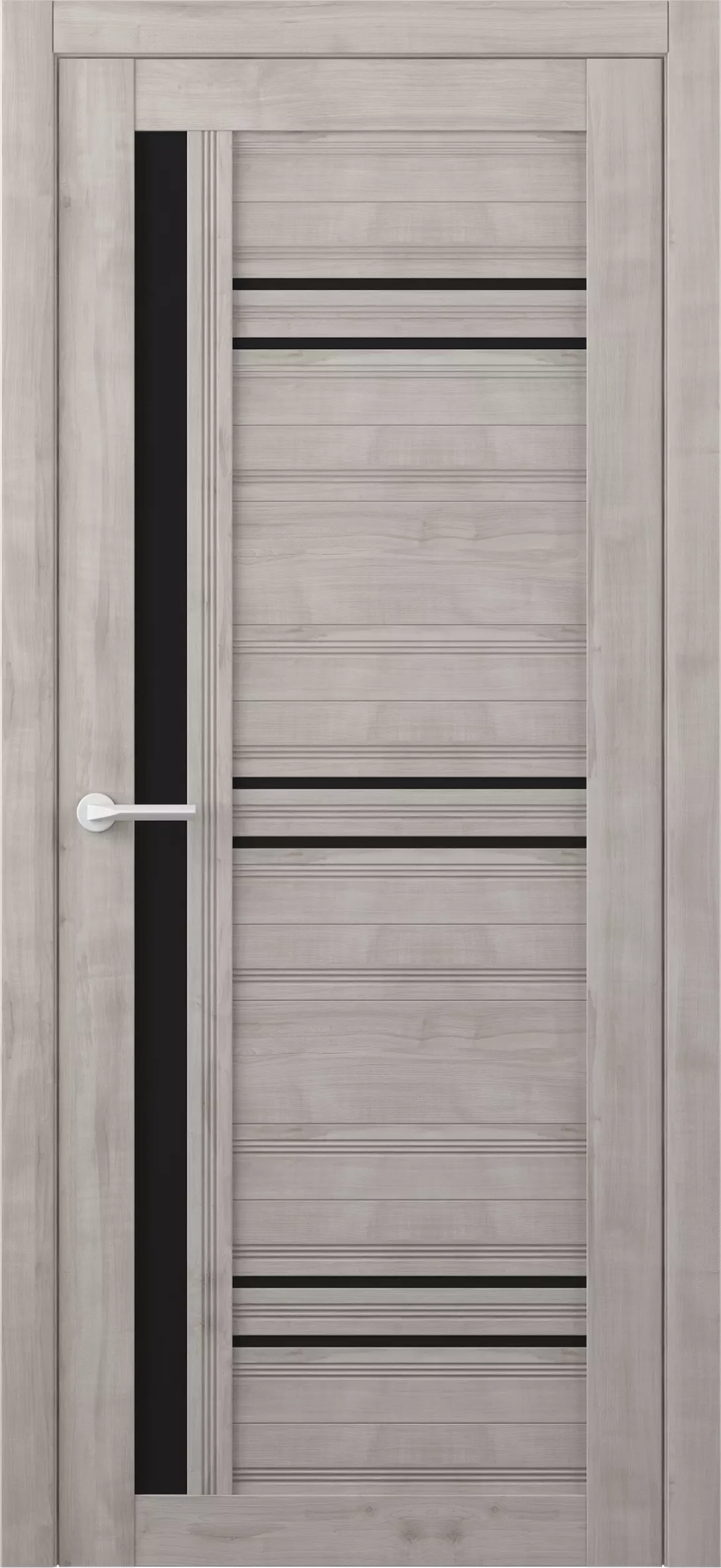 Дверь со стеклом Soft Touch Невада 700 графит стекло черное