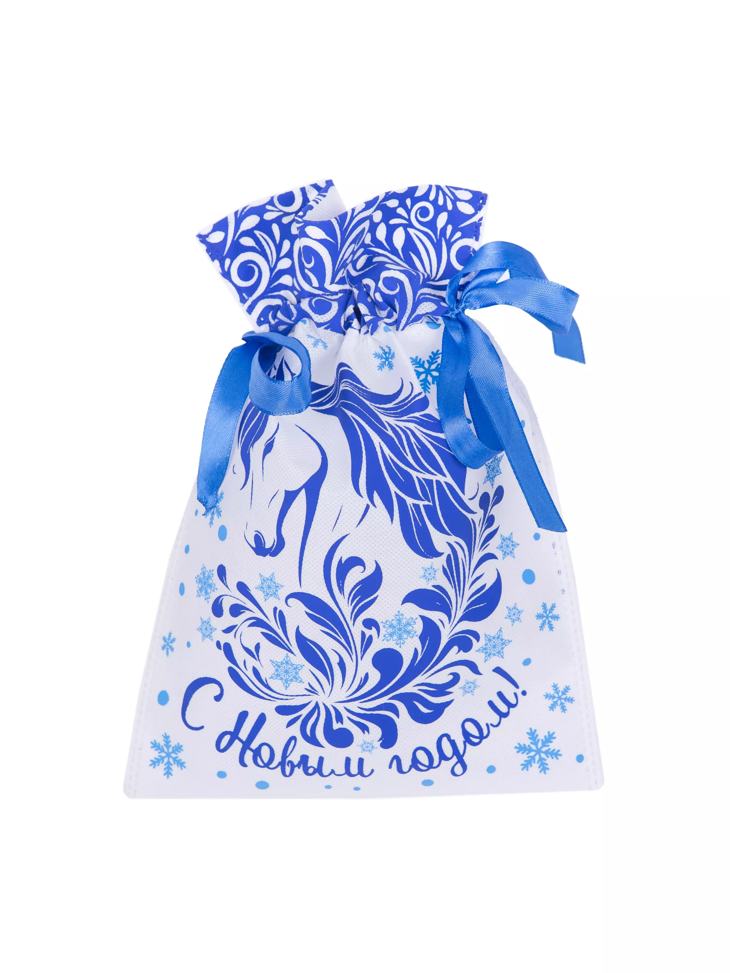 Мешок для подарка из нетканого материала (полипропилен), с полиэстеровой лентой 20x30 см 95082