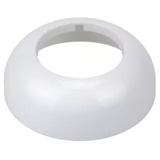 Декоративная чашка-отражатель для сифонов 50 мм, 90х50х30мм, пластик, белая, МР-У ИС.110619