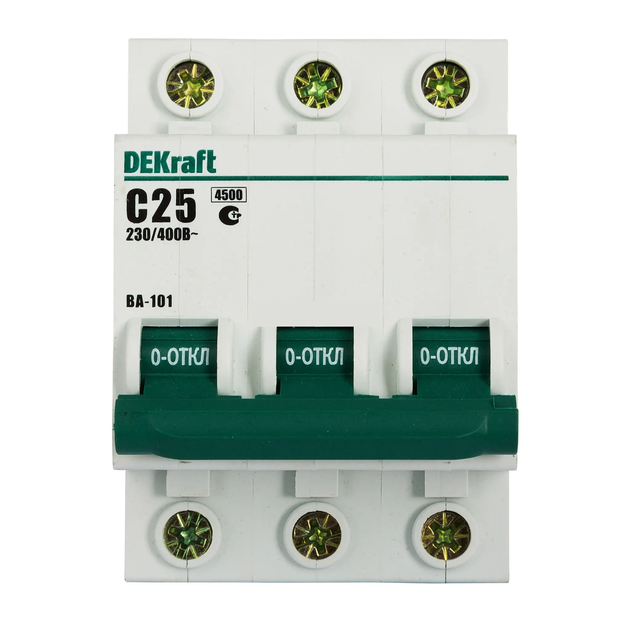 Автоматический выключатель DEKraft ВА-101 11080DEK 3п С 25А 4,5кА