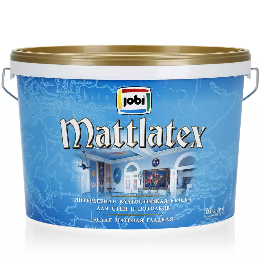 Краска интерьерная влагостойкая JOBI MATTLATEX 10л