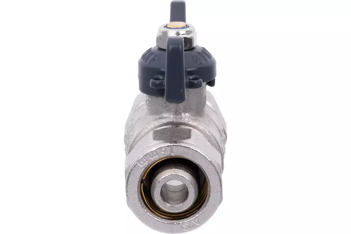 Кран шаровой для металлопластиковых труб 16х1/2&quot; ВР, бабочка черная, AQUALINK 00874