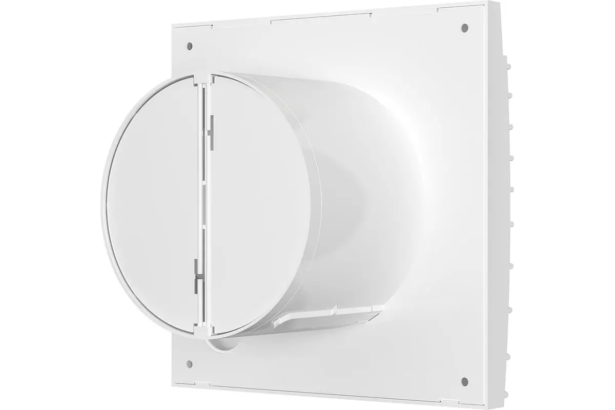 Вентилятор вытяжной накладной D-100 DICITI SILENT 4C обратный клапан белый