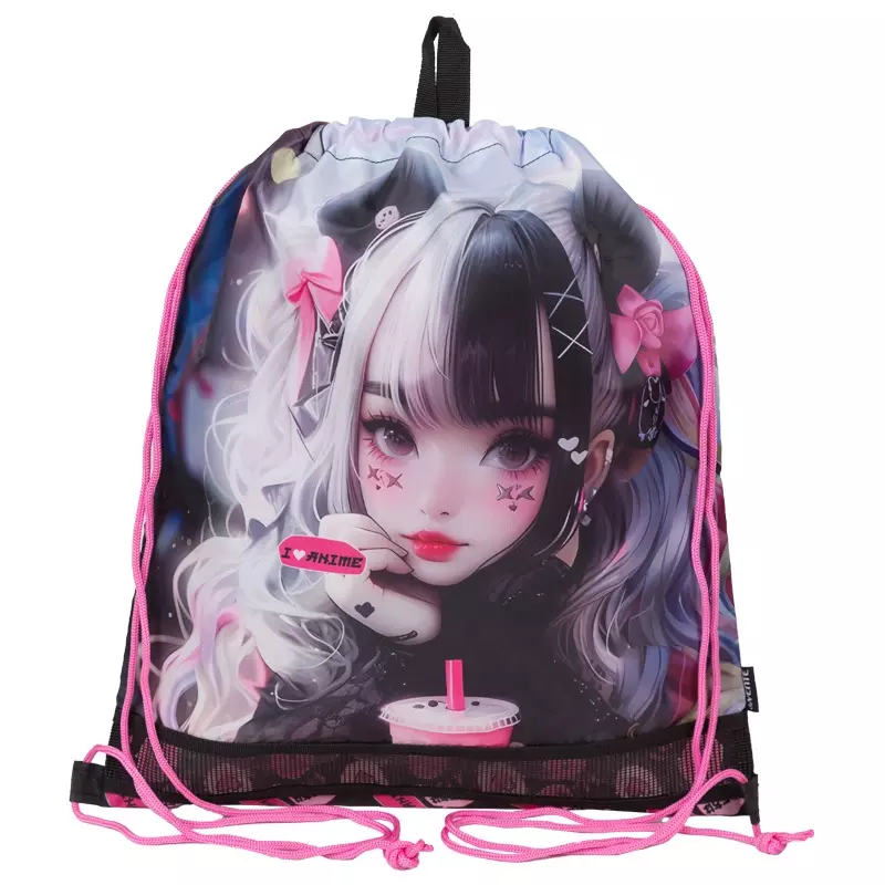 Сумка для сменной обуви &quot;deVENTE. I Love Anime&quot; 40x47 см, водоотталкивающая ткань