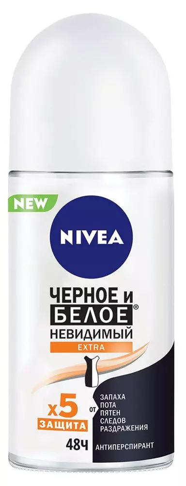 Антиперспирант шариковый женский Nivea Extra Черное и белое Невидимый 50 мл