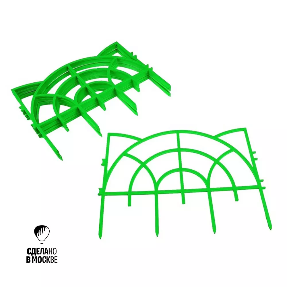 Забор декоративный пластик Роккоко Ажурный зеленый (длина-3 м, высота-34 см)