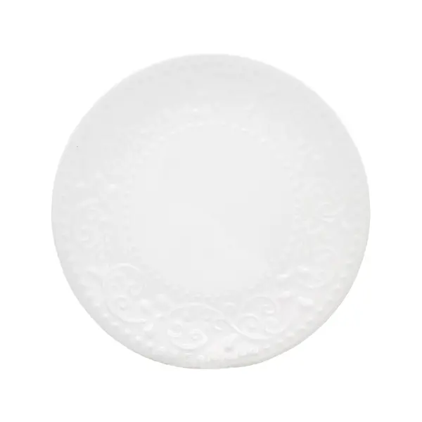 Десертная Тарелка 19 см Праздник белый, керамика SX030-02 White