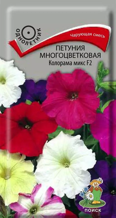 Семена цветов Петуния Колорамамикс F2, Смесь многоцветковая 0.1 г (Поиск)