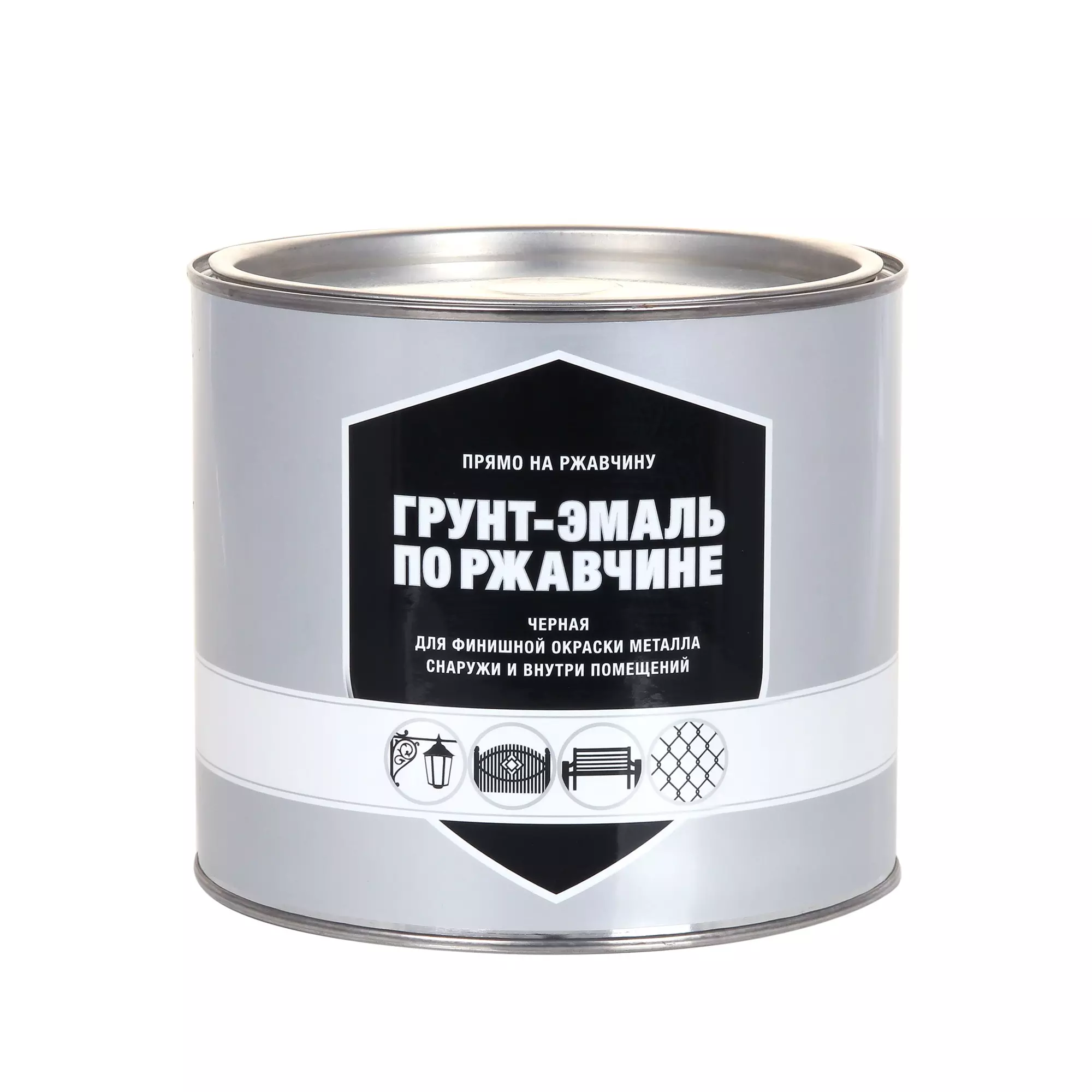 Грунт-эмаль по ржавчине 3 в 1 Первая цена черный 1,8 кг