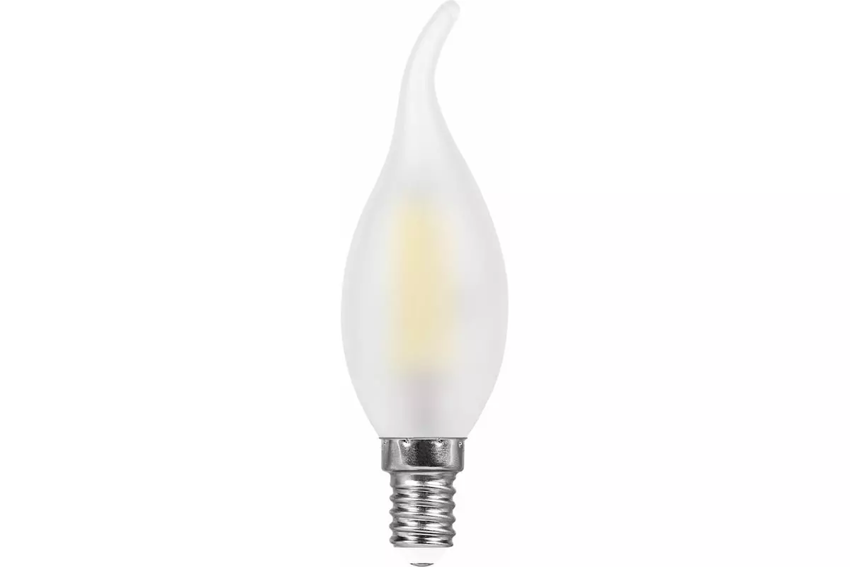 Светодиодная лампа Е14 220В 9Вт 2700К свеча на ветру теплый свет FERON 25959