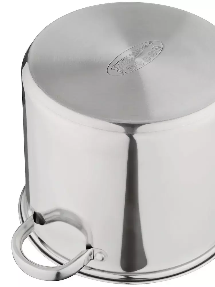 Кастрюля 13 л, (d-28 см, h-22 см) , нерж. сталь, с металлической крышкой, Гретта ТРС, КТ04-D-130