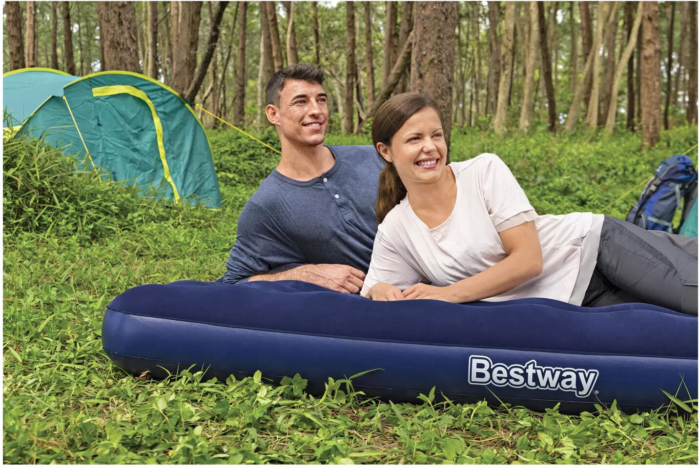 Надувной матрас Bestway (Double, Full) 191х137х22см, электронасос, ремкомплект 67287