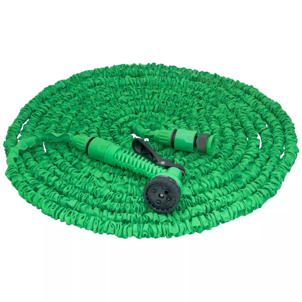 Шланг поливочный растягивающийся 30 м 1/2"+3/4" ,+ 7-реж. пистолет, коннекторы MasterProf ДС.070849