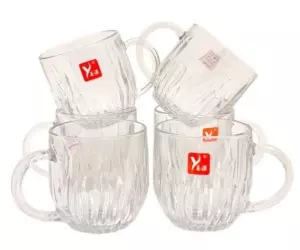 Кружка 280 мл, стекло, прочное узорное, J-12501-5/1 