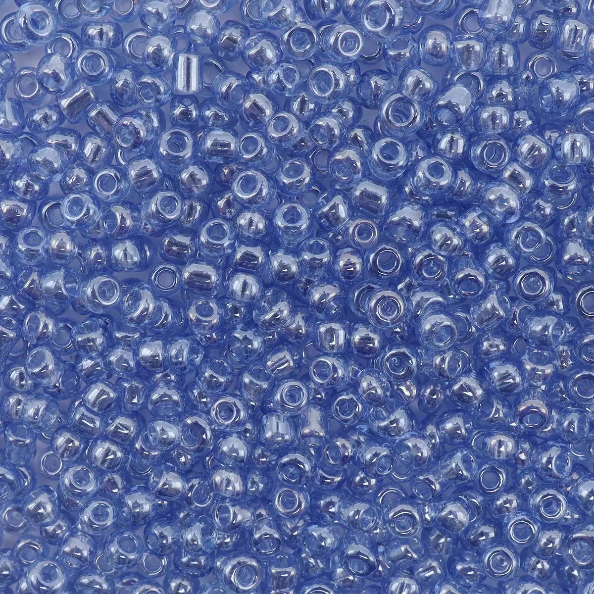 Бисер (стекло) 11/0, 20г, 106св.синий/прозрачный,глянцевый Astra&Craft