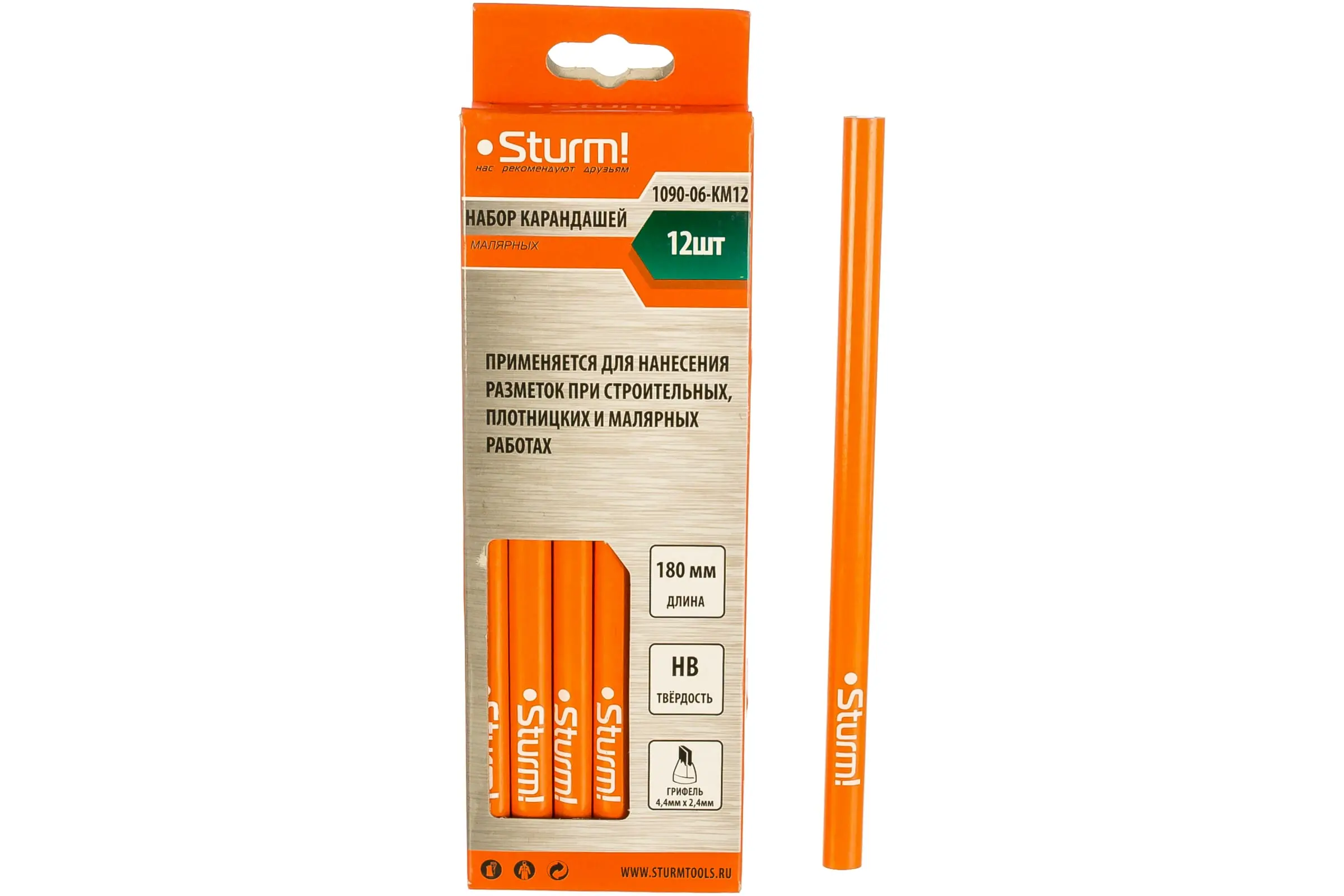 Набор малярных карандашей Sturm 1090-06-KM12 (12шт)